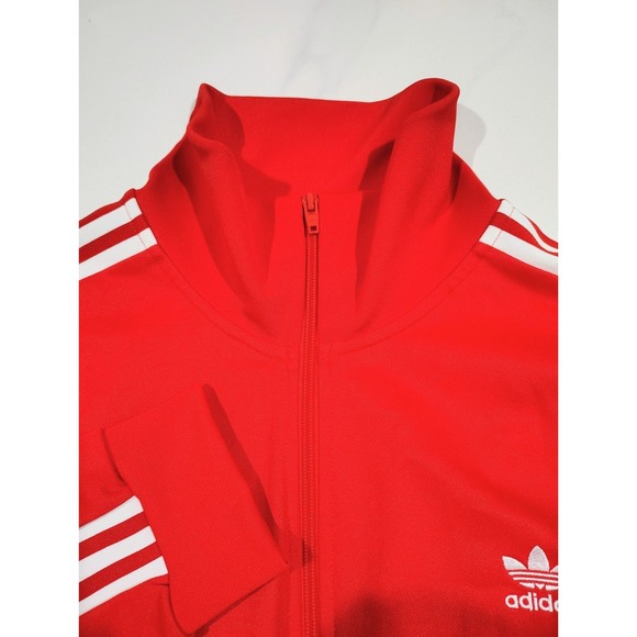 Adidas Originals Prime Blue mens Red Trefoil Logo Track Tracksuit Jacket size XL - Picture 5 of 11